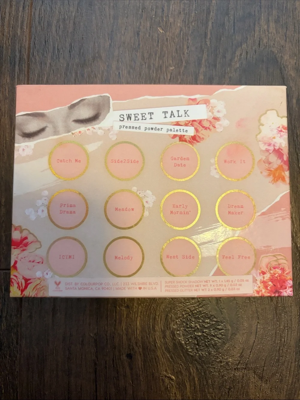 Colourpop palette featuring